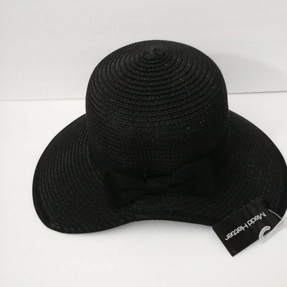 Madd Hatter Straw Black Hat - Picture 10 of 10